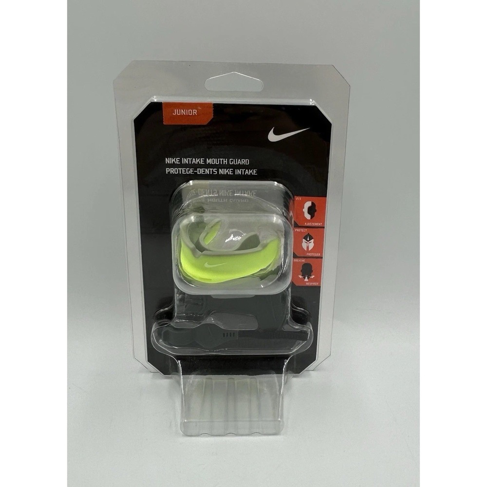 NIKE‎ GREEN INTAKE MOUTH GUARD JUNIOR NEW IN PACKAGING O-FLOW PATENTED BREATHING